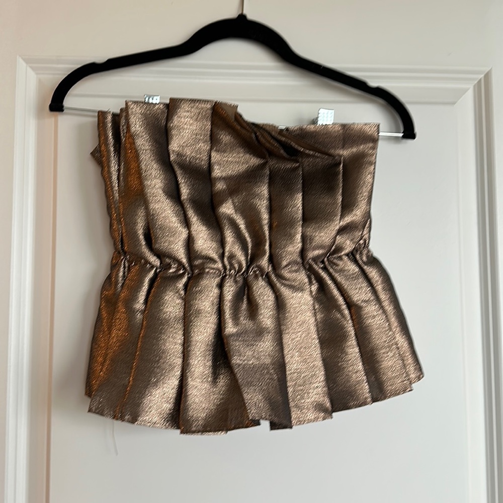 Strapless glitter top